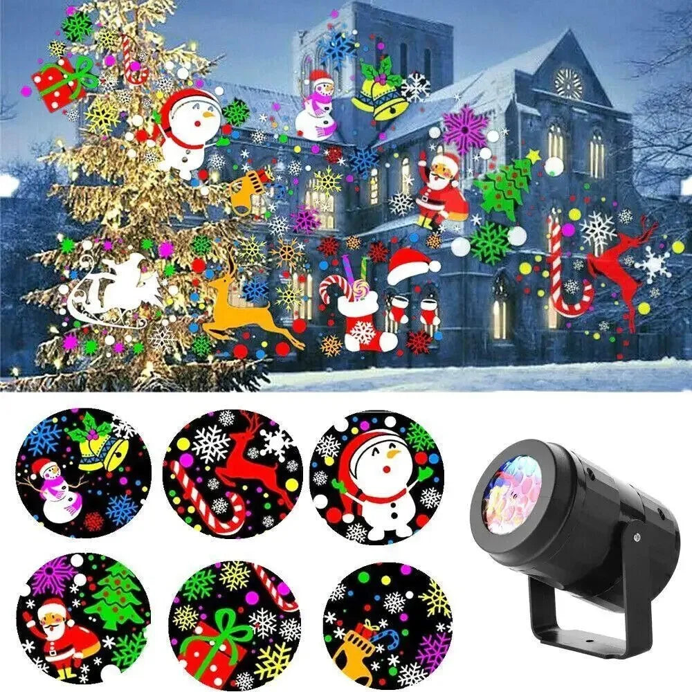 Rotating Christmas Snowflake Projector LED Light for Holiday Decor