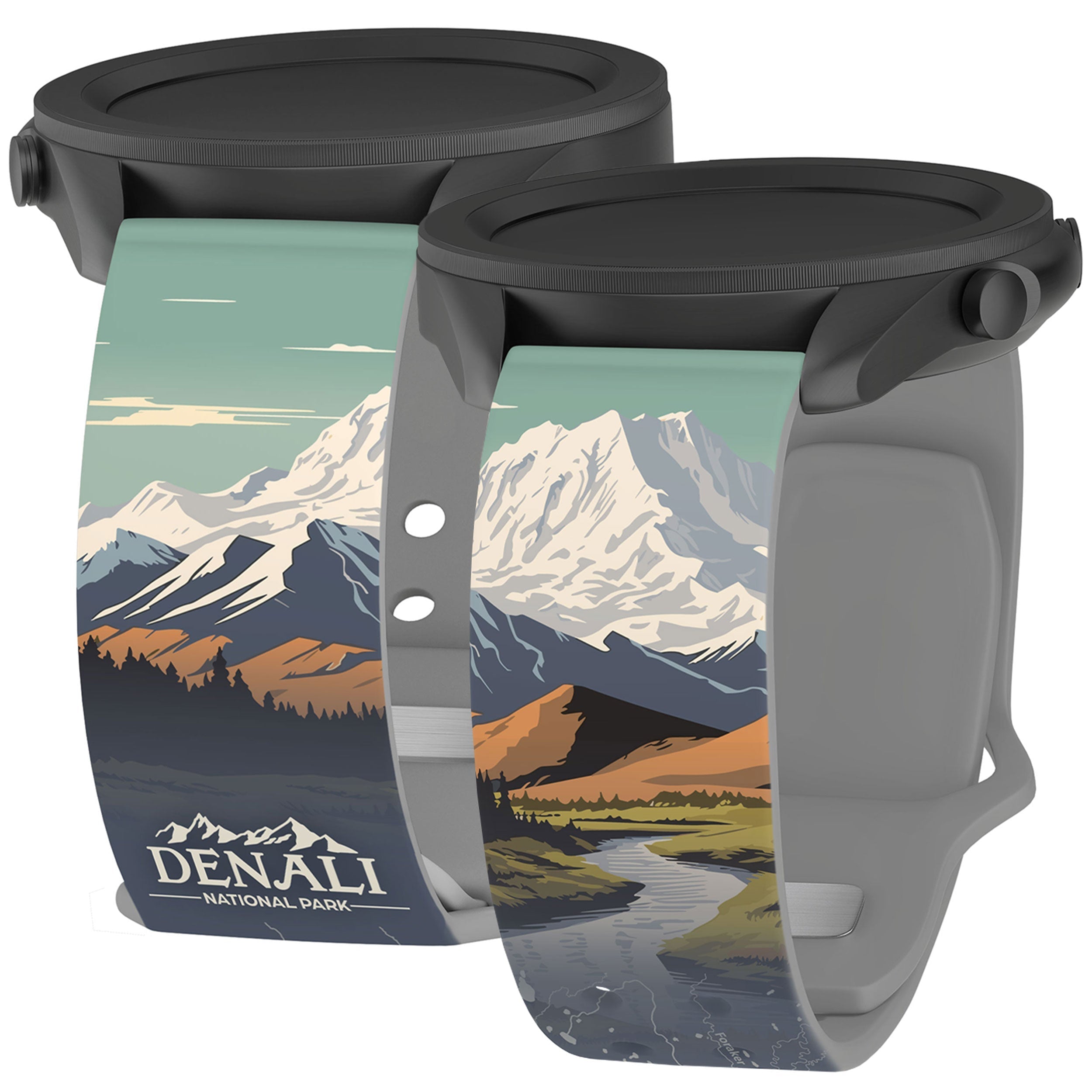National Parks Denali HD  Watchband for Samsung, Garmin, Fossil, and More