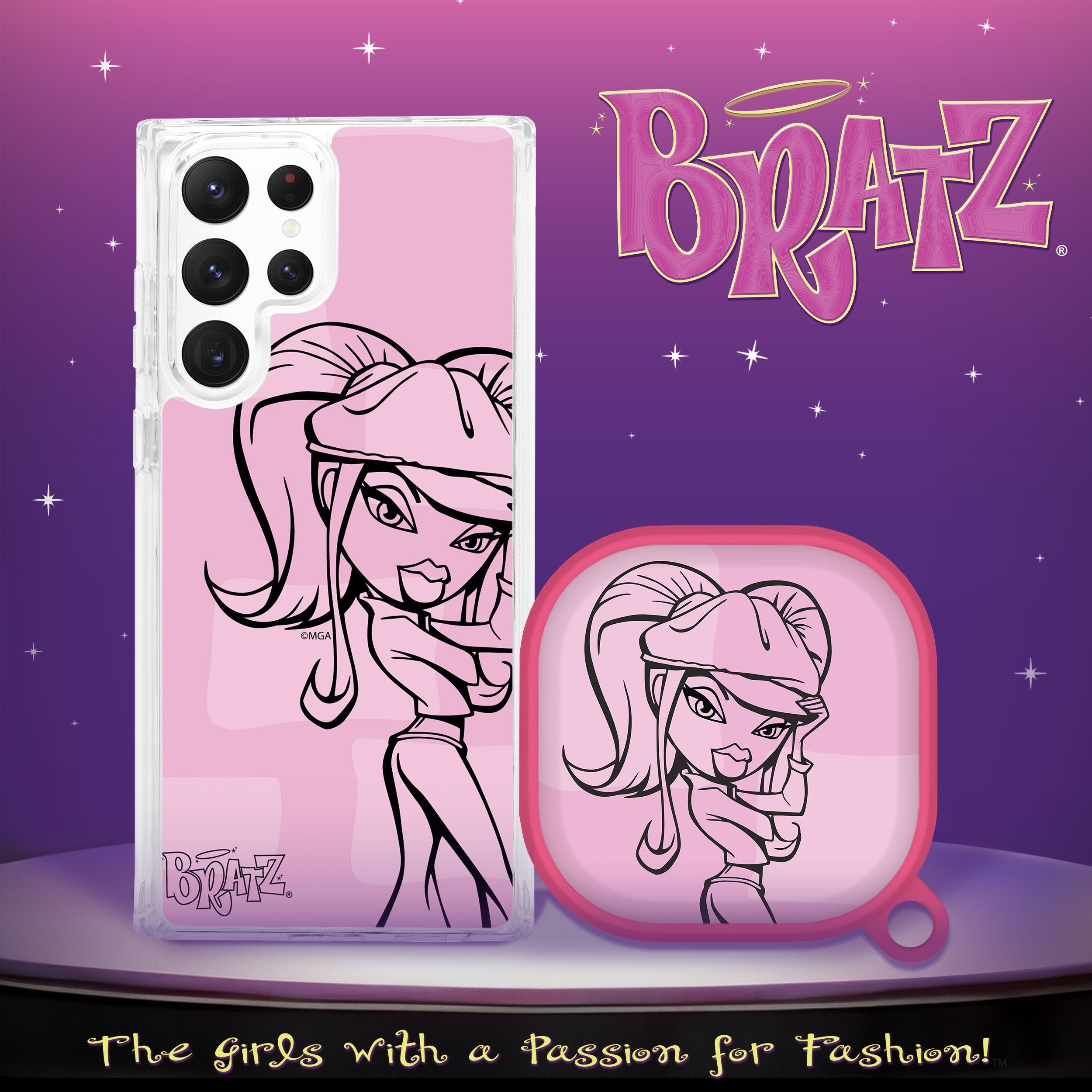 Bratz® Passion For Fashion HD Samsung Galaxy S23 Series and Buds Pro Combo Package