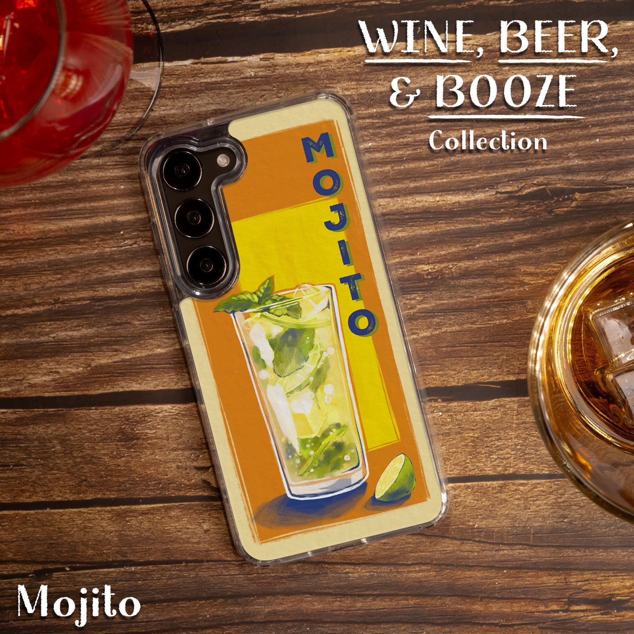 Wine, Beer & Booze Print Case for Samsung Galaxy S22, S22+, S22 Ultra