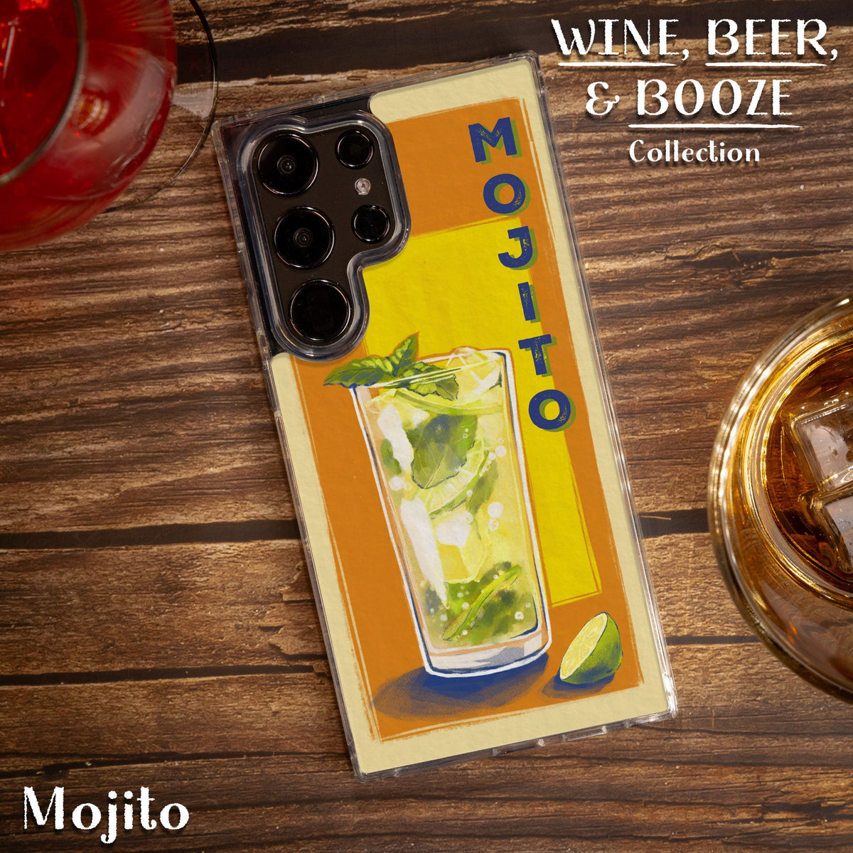 Wine, Beer & Booze Print Case for Samsung Galaxy S22, S22+, S22 Ultra