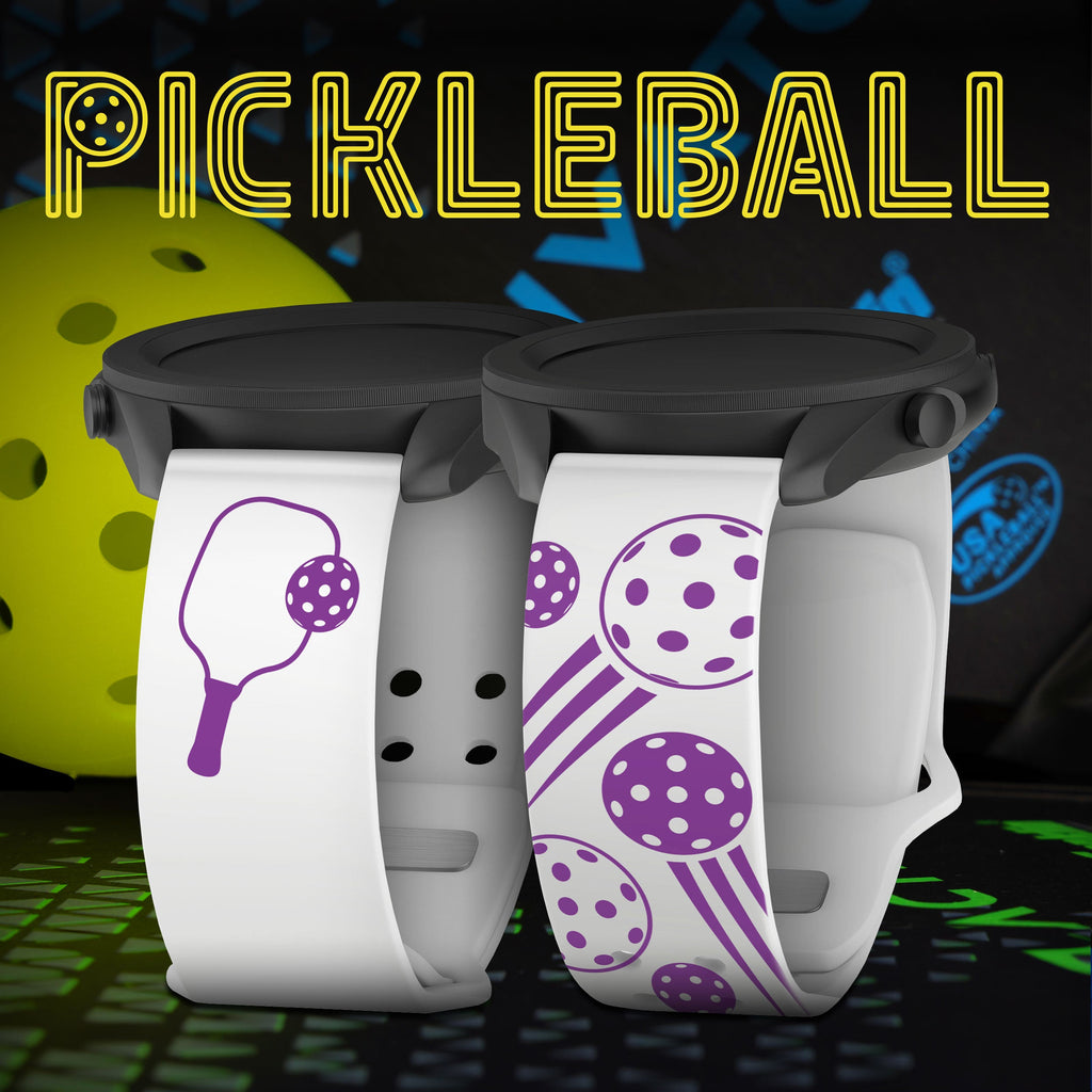 Pickleball Brights HD  Watchband for Samsung, Garmin, Fossil, and More