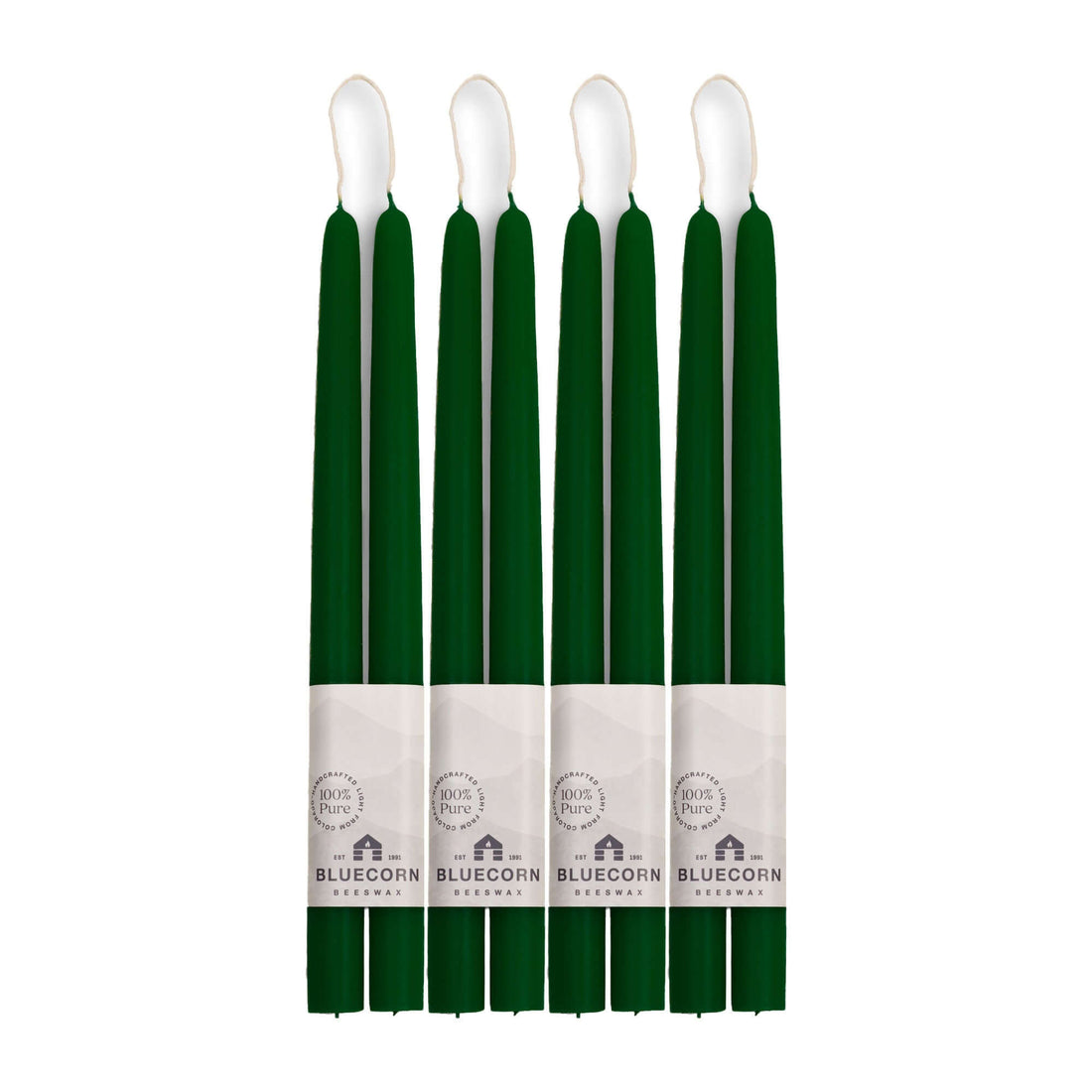 Hand-Dipped Beeswax Taper Candles - Bulk 4-Pair Bundle