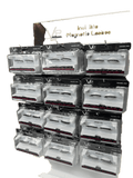 12-slot magnetic lash display case with magnetic eyeliner kit for organized beauty storage