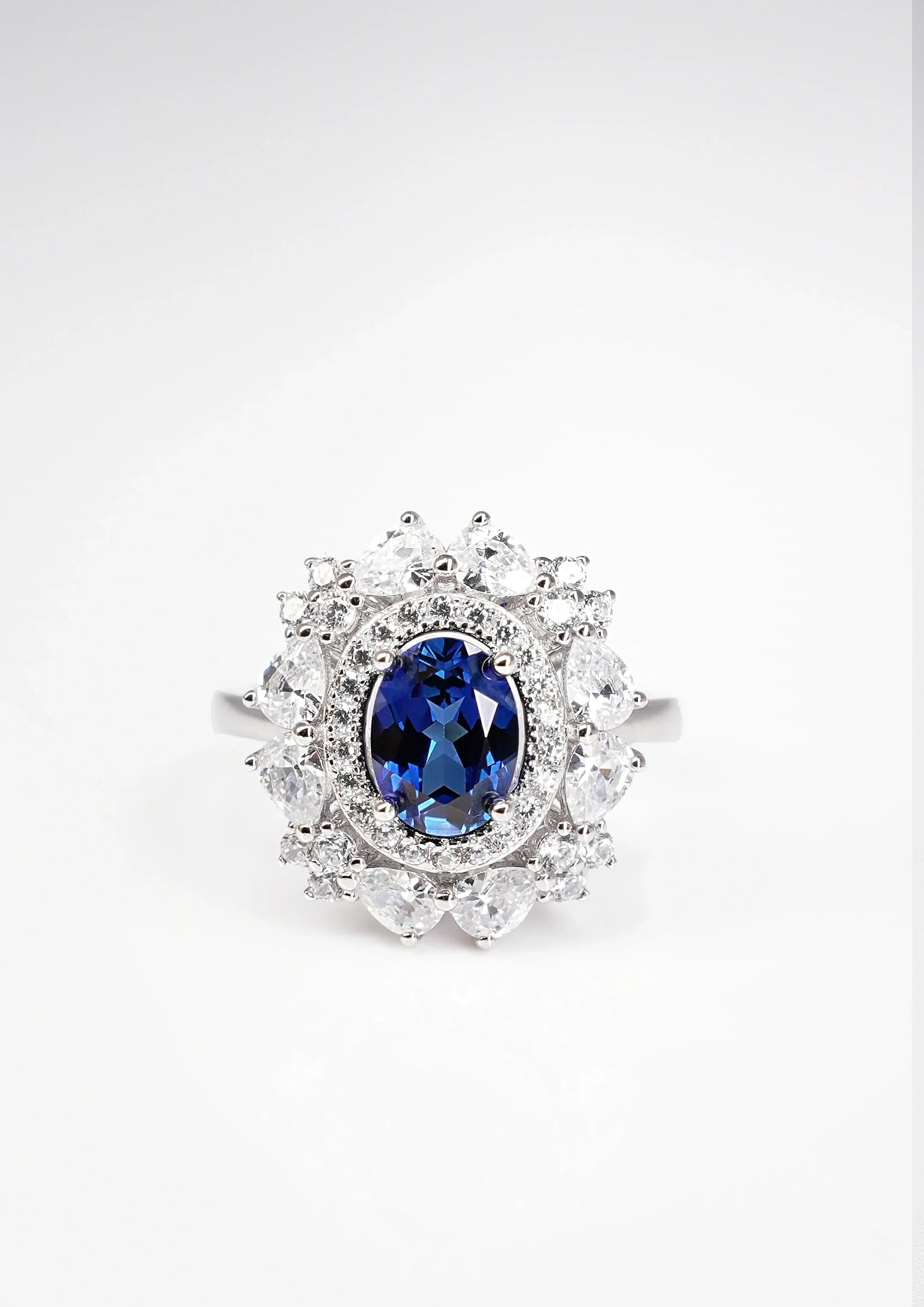 Exquisite Sapphire Ring - Ocean'S Petals