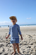 Child Board Short | Blue Gingham