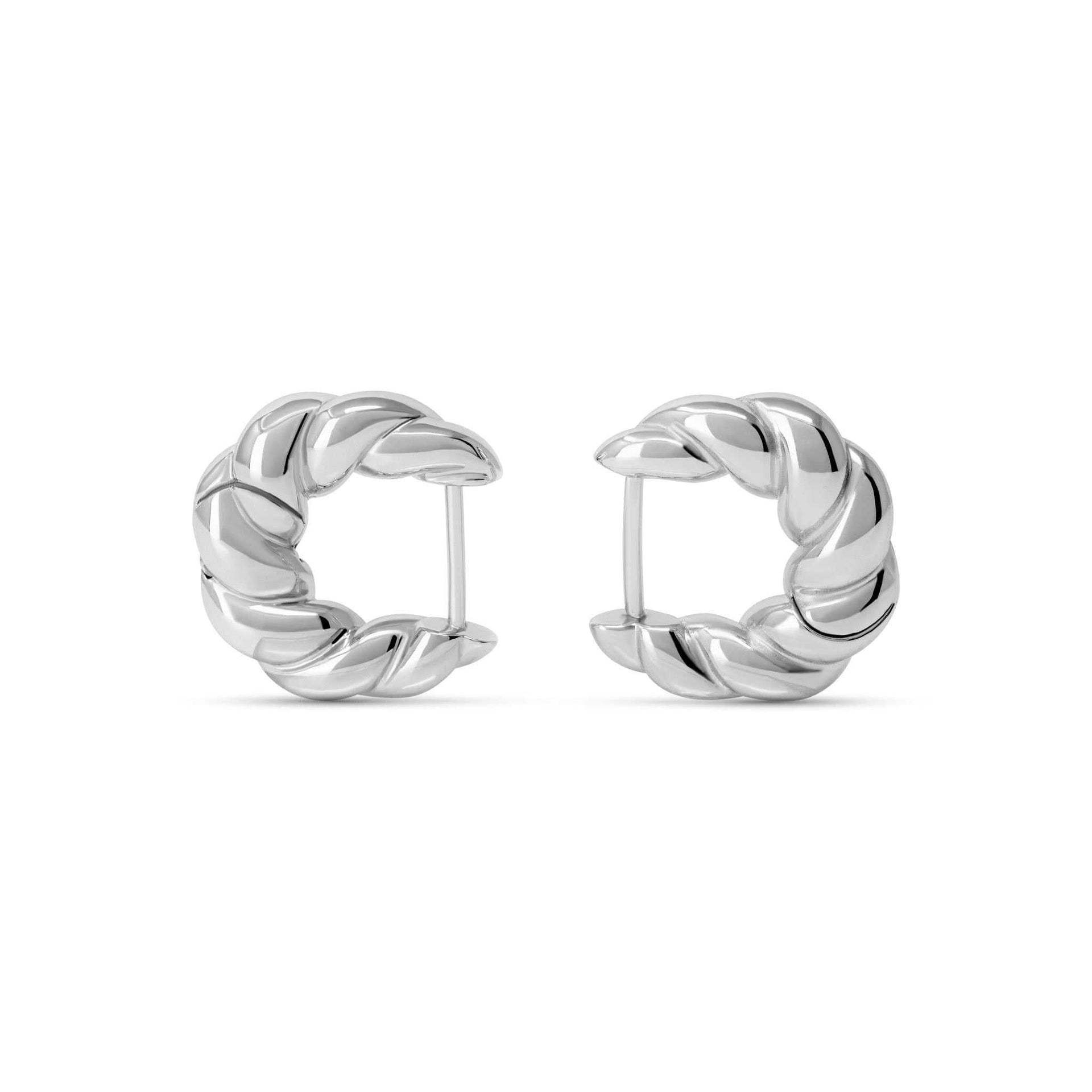 Twisted Croissant Hoop Earrings