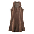 Summer Women Clothes Sexy Pleated Denim Dress