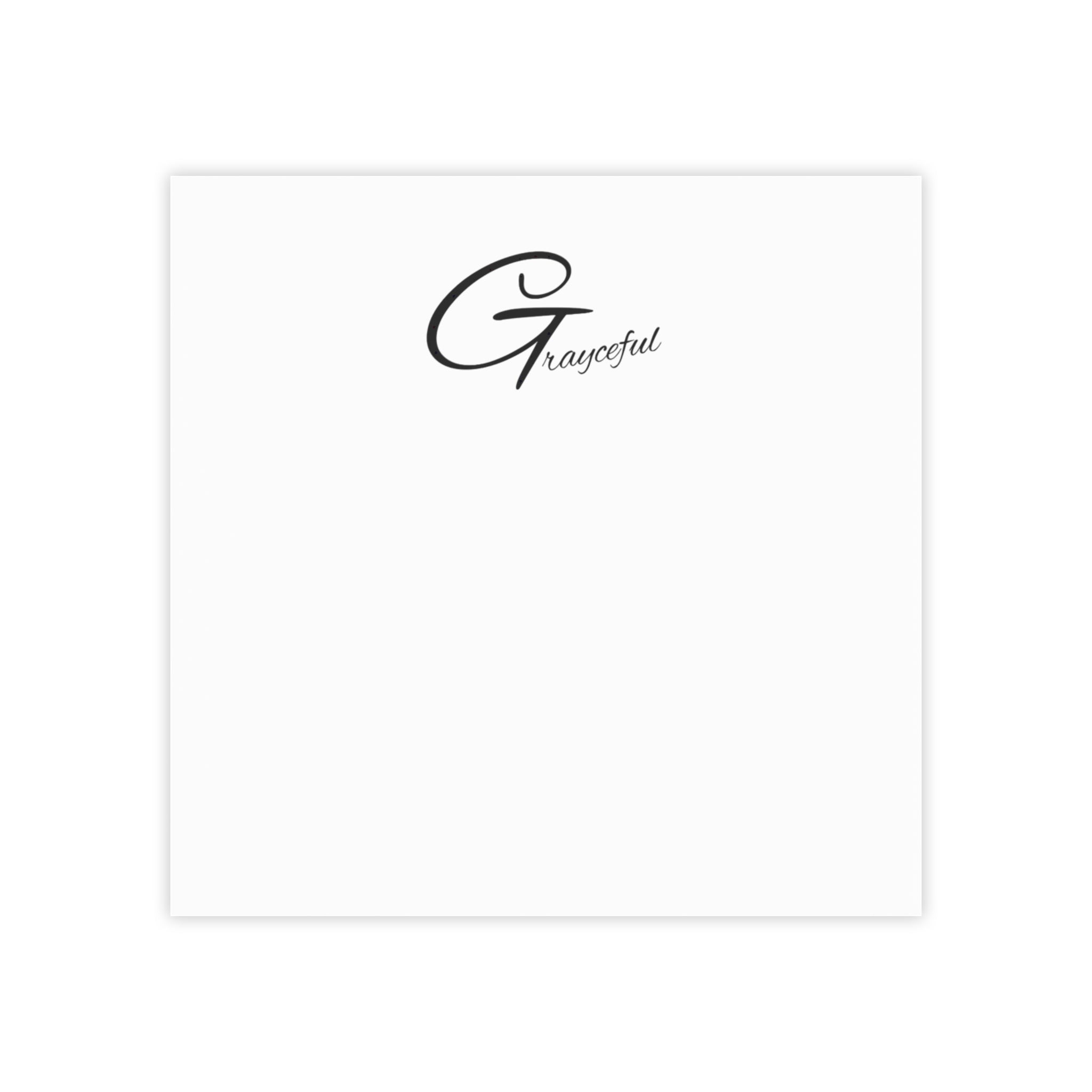 Minimalist Square Note Pads, Modern Black and White Stationery