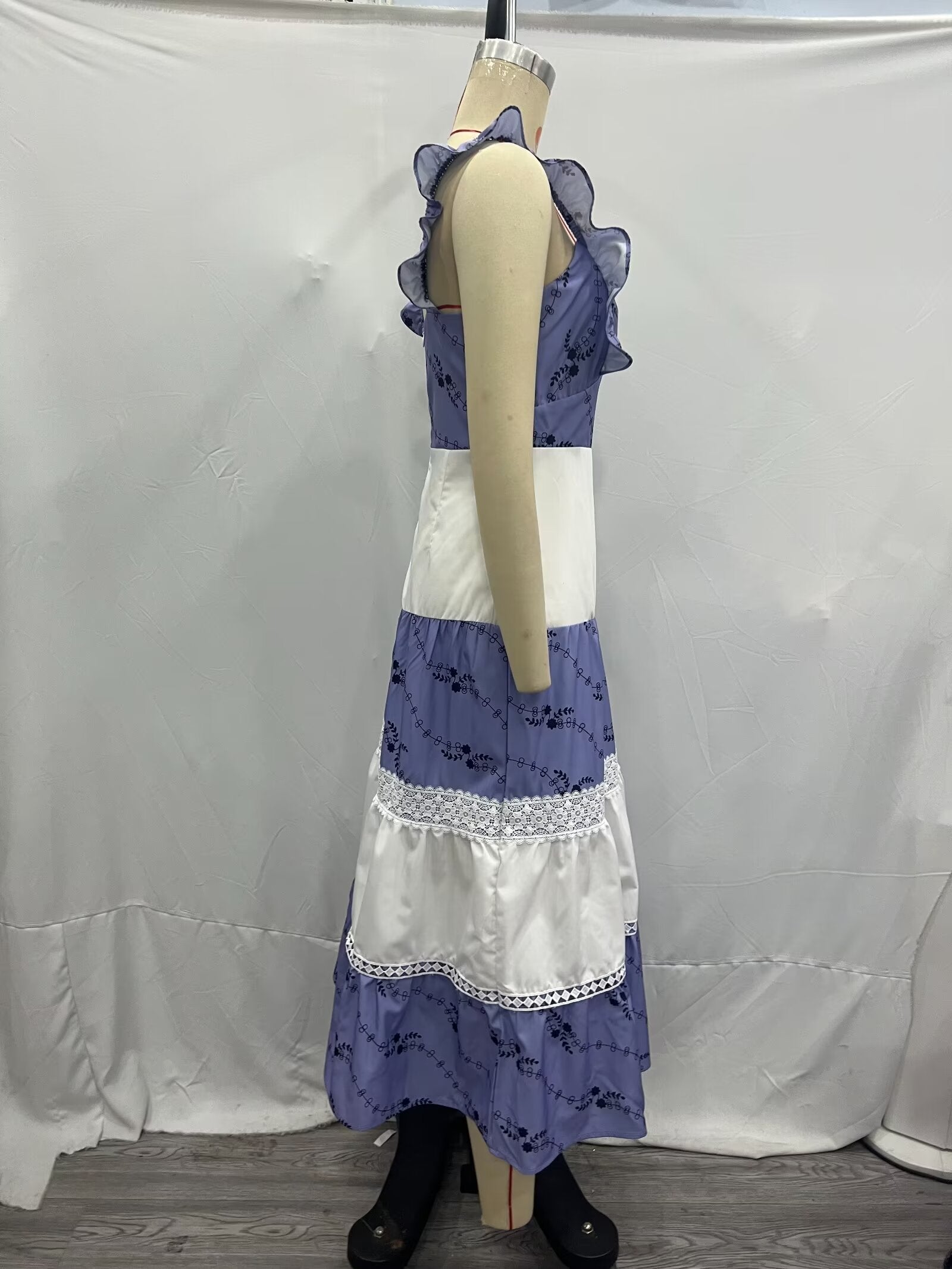 Summer Tank Tops Tube Top Dress Vintage National Embroidery Vacation Dress