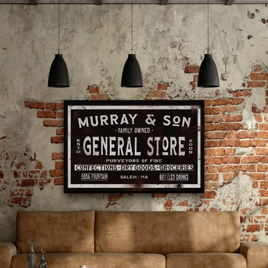 Personalized Dry Goods General Store Sign Rustic Farmhouse Decor