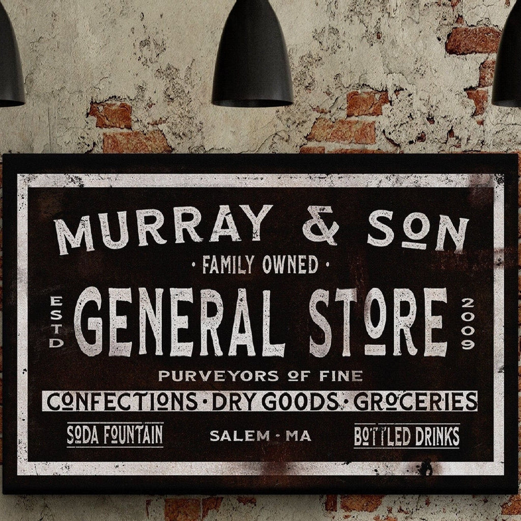 Personalized Dry Goods General Store Sign Rustic Farmhouse Decor