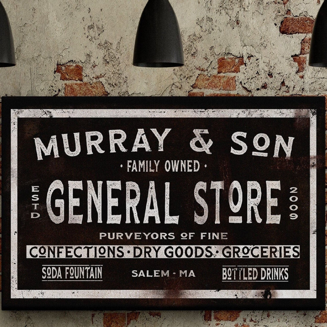 Personalized Dry Goods General Store Sign Rustic Farmhouse Decor