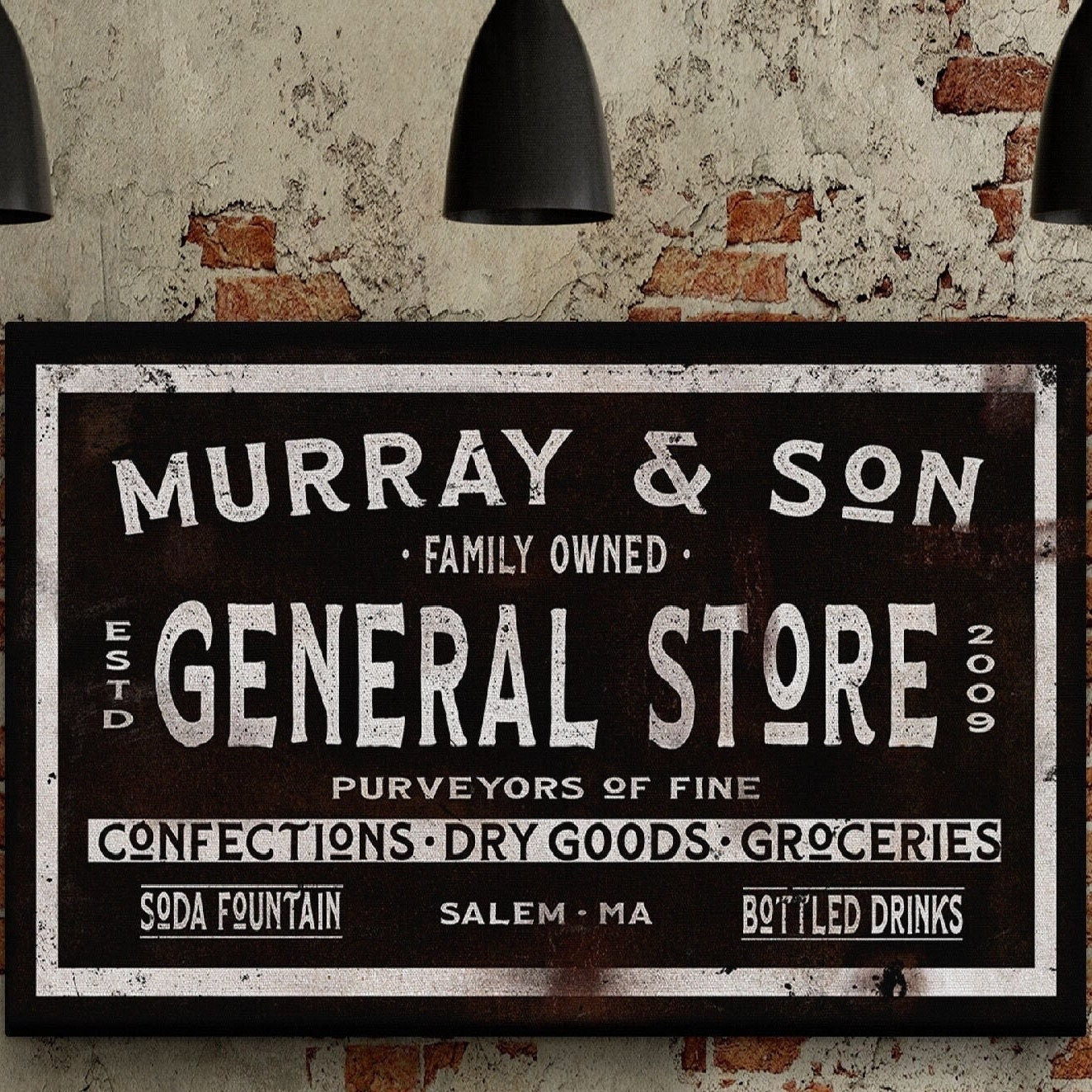 Personalized Dry Goods General Store Sign Rustic Farmhouse Decor