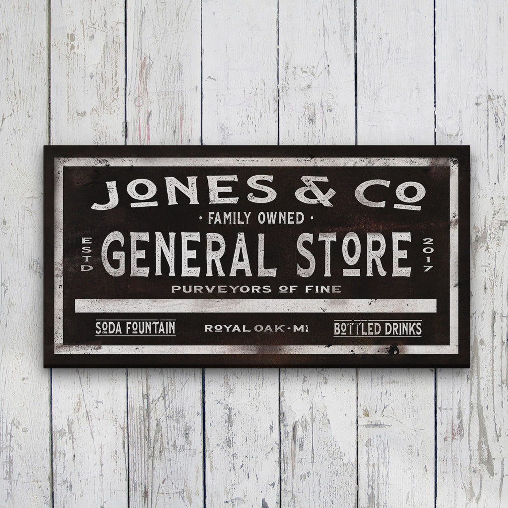 Personalized Dry Goods General Store Sign Rustic Farmhouse Decor