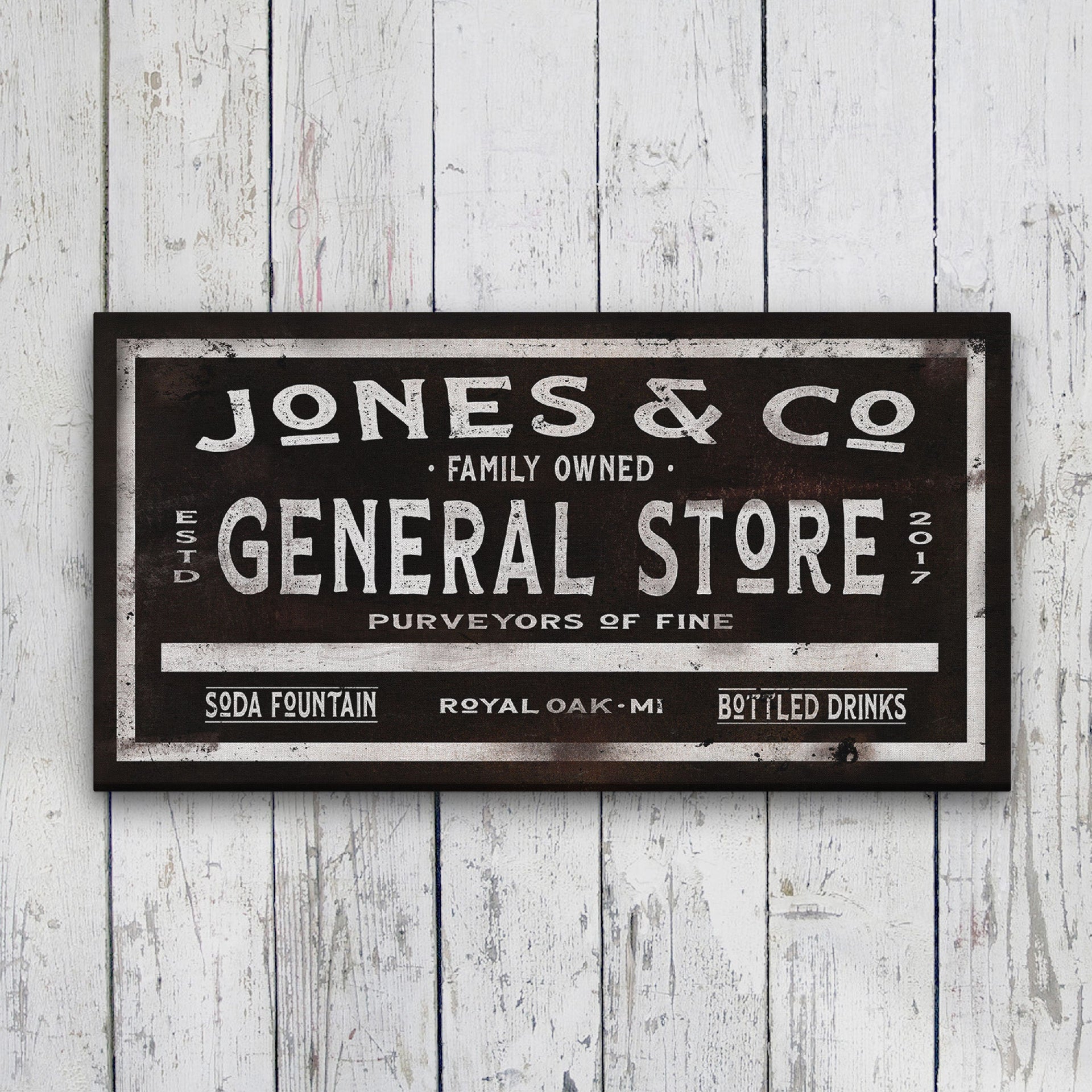 Personalized Dry Goods General Store Sign Rustic Farmhouse Decor