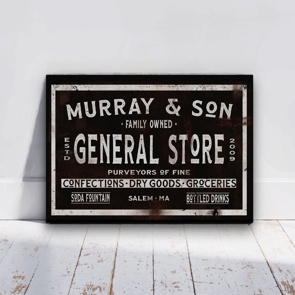 Personalized Dry Goods General Store Sign Rustic Farmhouse Decor