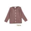 The Ribbed Cardigan - Rosewood