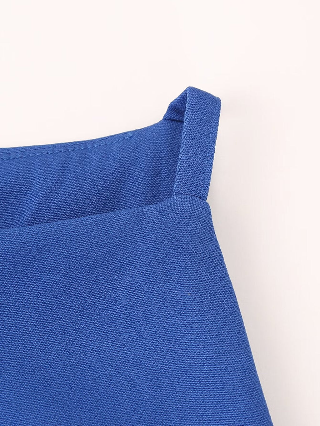 Women Clothing Summer Blue Color Back Cross Design Midi Dress