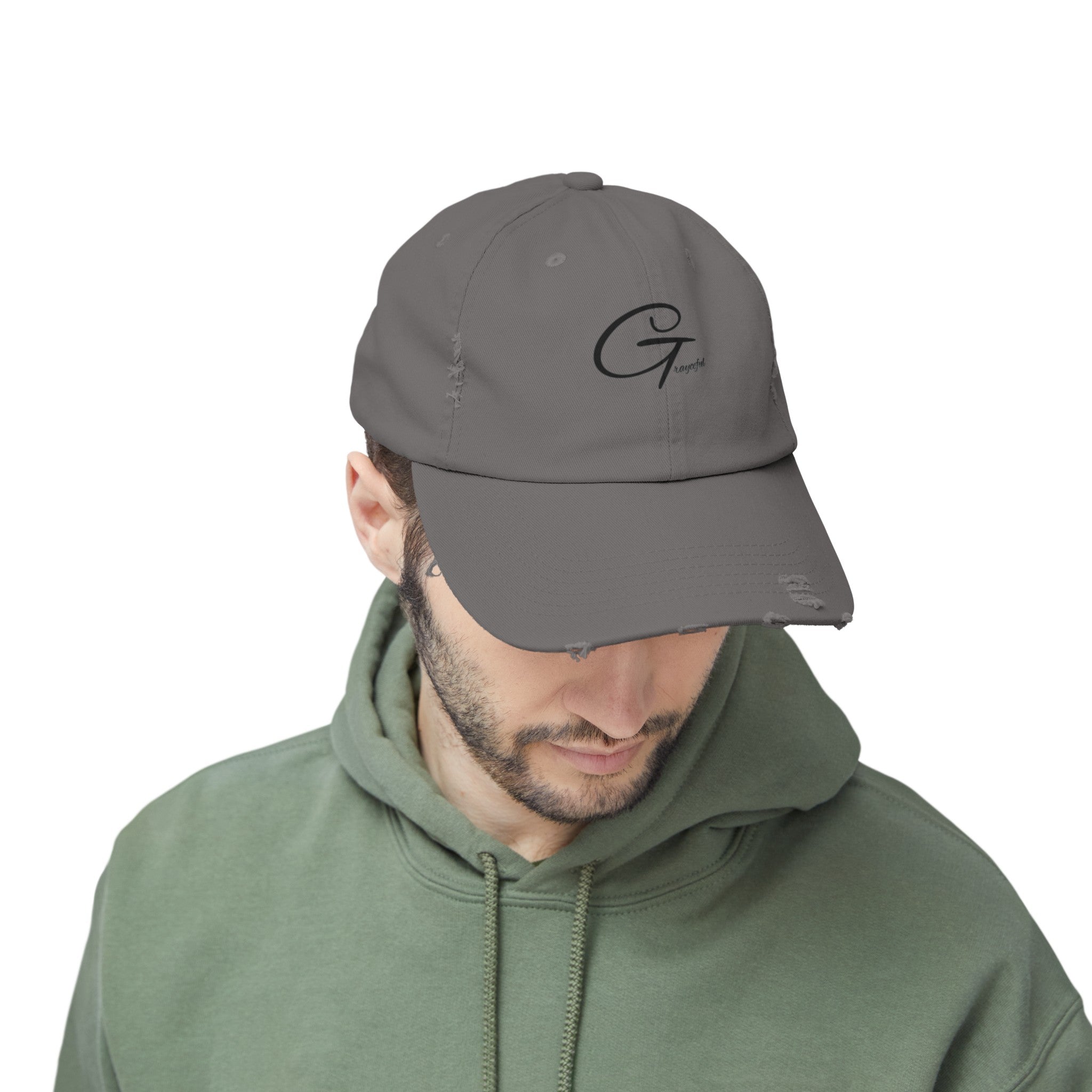Distressed Cotton Baseball Cap - Unisex Casual Minimalist Hat
