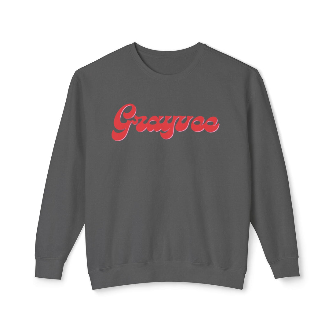 Unisex Lightweight Crewneck Sweatshirt in Charcoal and Cream