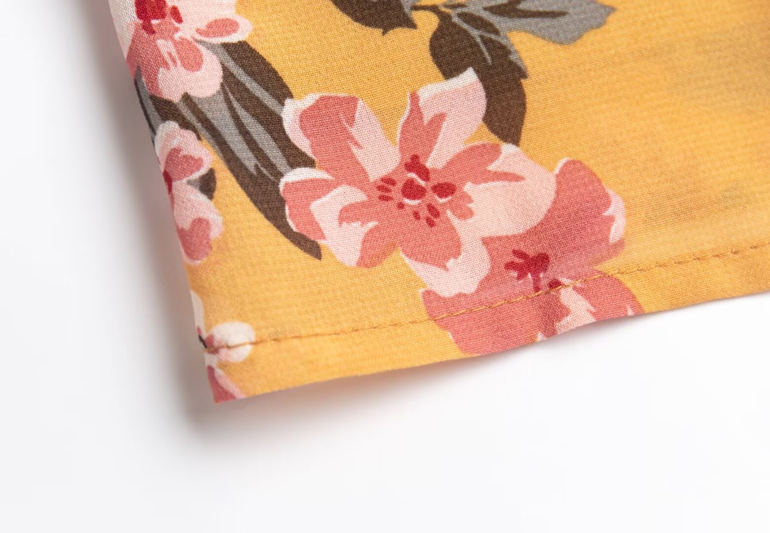 Women Clothing Retro Yellow Background with Printing Bottom Slit Strap Dress