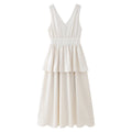 Women Clothing Summer V neck Sleeveless Dress