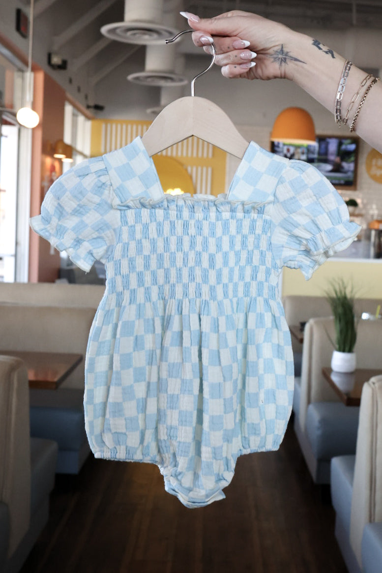 Ruffle Muslin Romper | Morning Check