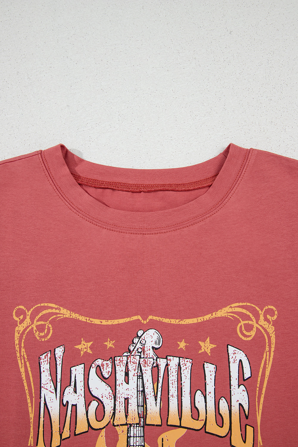 Mineral Red Nashville Music City Graphic Retro Tee