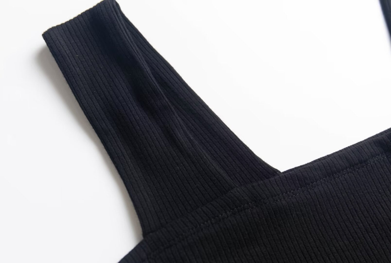 Spring Summer Square Collar Suspender Dress Women Side Slit Sexy Stretch Slim Fit Underwear Mid Length Dress