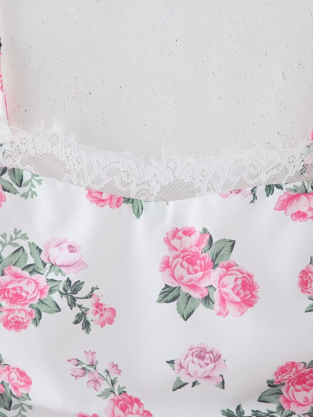 Spring Women Clothing Casual Lace Decorative Floral Suspender Dress