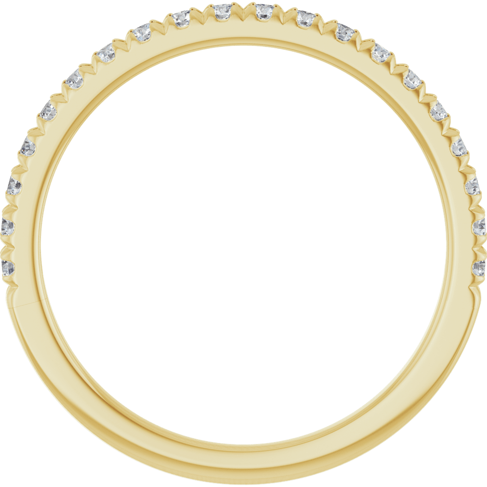 1/4 CTW Natural Diamond French-Set Anniversary Ring  14K Yellow Gold