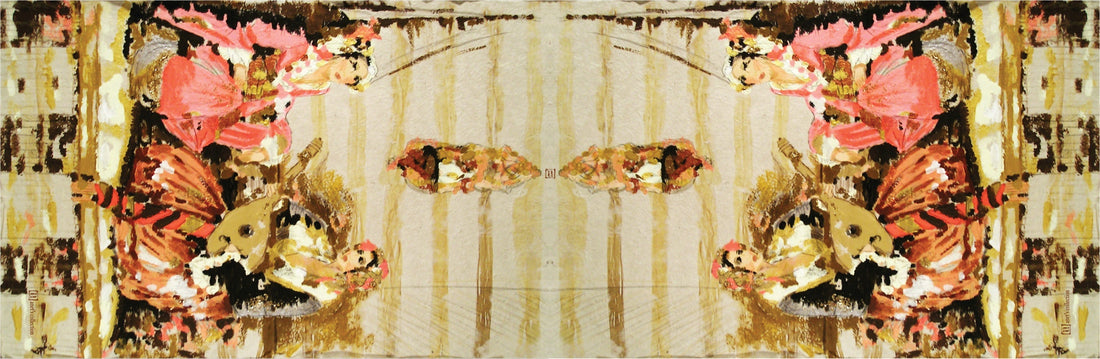 Women's Afternoon Ladies Time Cotton Silk Scarf