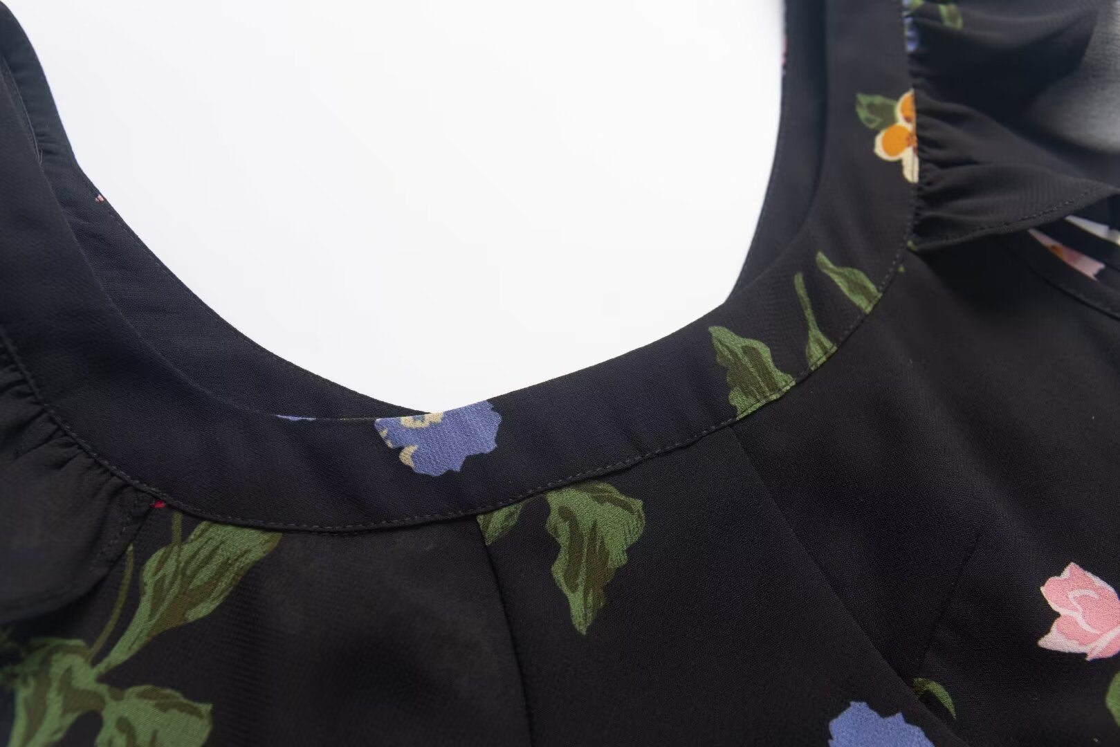 Spring Women Clothing Floral Plants Floral Print Sling Dress