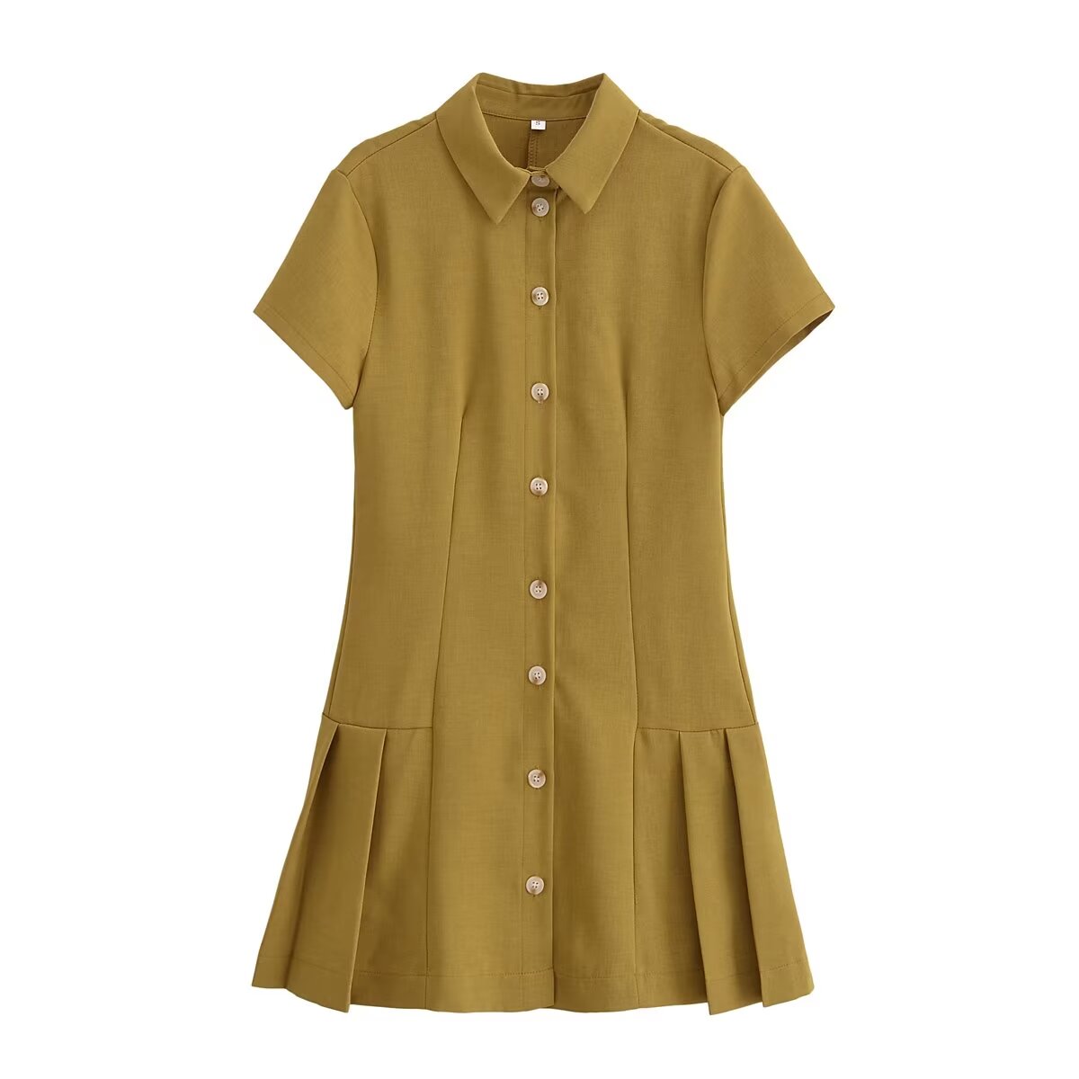Women Three Color Shirt Mini Short Sleeve Dress Short