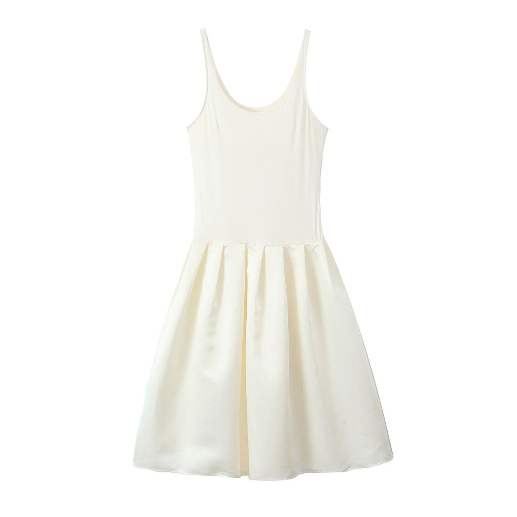 Women Clothing Women Elegant Solid Color Sling Dress