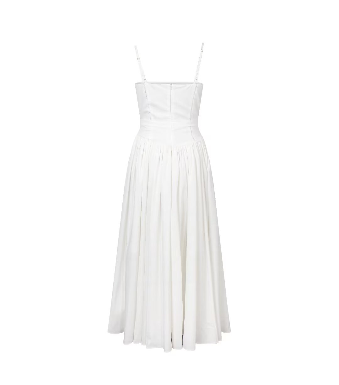 French Hollow Out Cutout Lace Band A Swing Sling Dress Women Summer Slim Fit Maxi Dress
