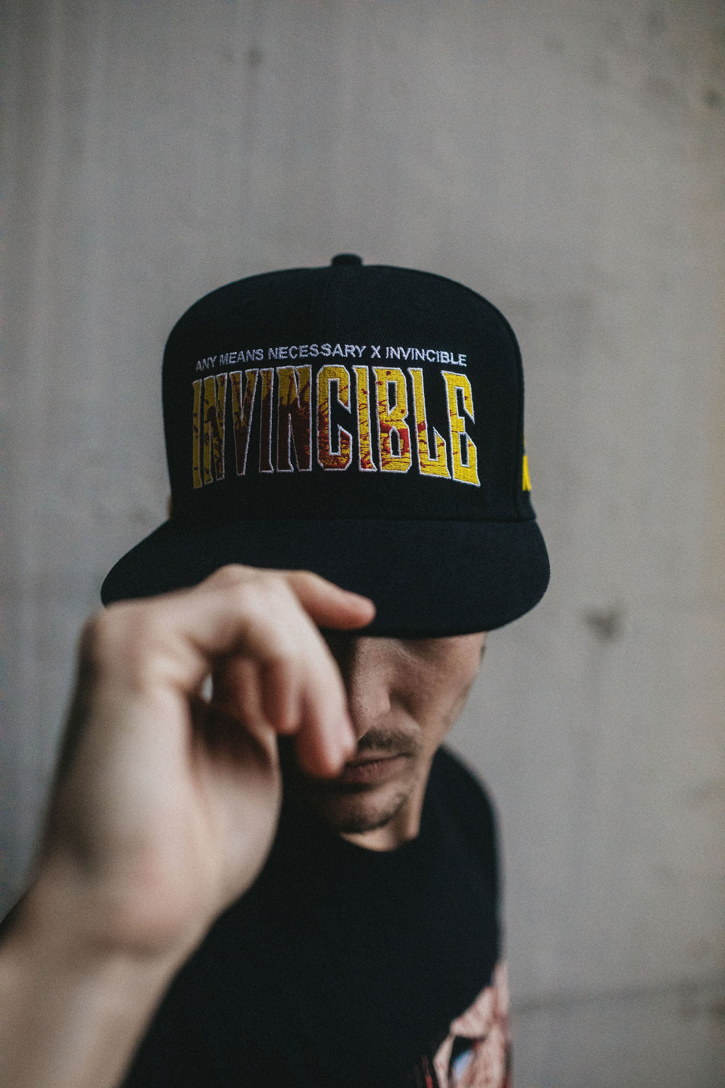 Invincible Splatter Snapback Hat in Black - Image 6