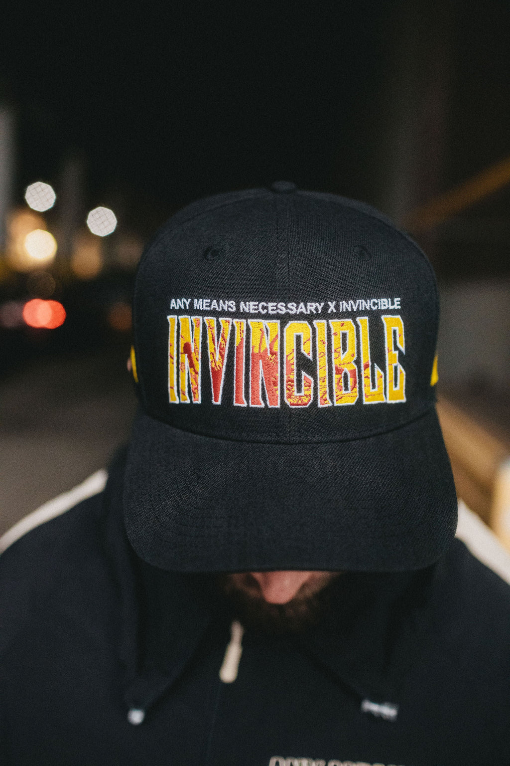 Invincible Splatter Snapback Hat in Black - Image 8