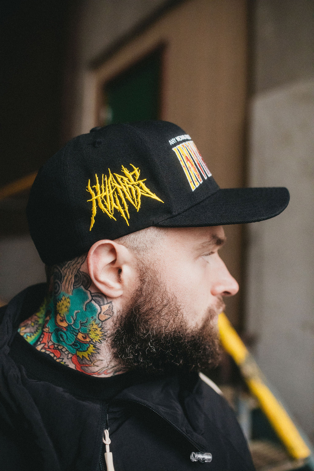 Invincible Splatter Snapback Hat in Black - Image 9