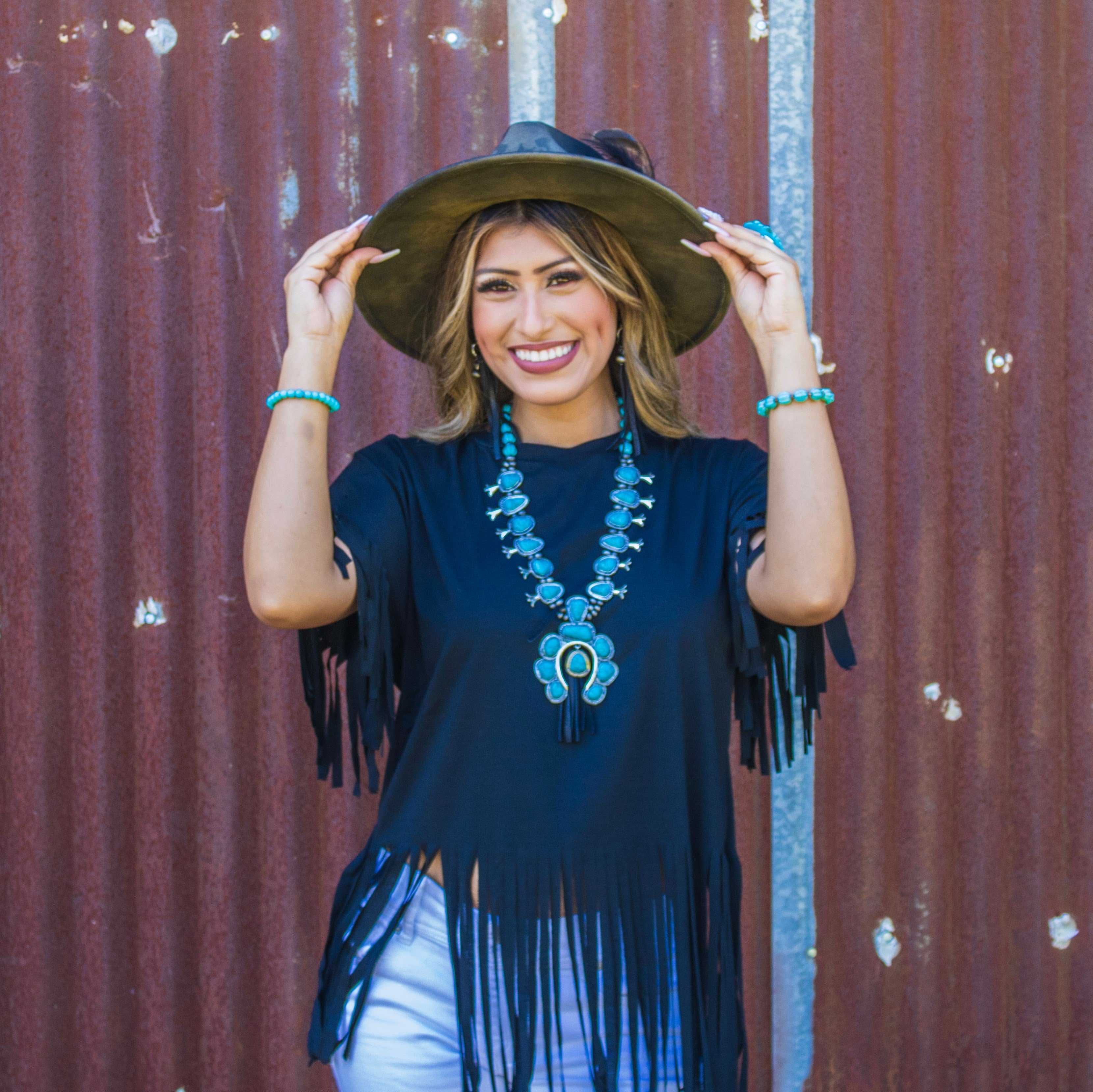 Blue Turquoise Stackable Stretch Beaded Bracelet 800u