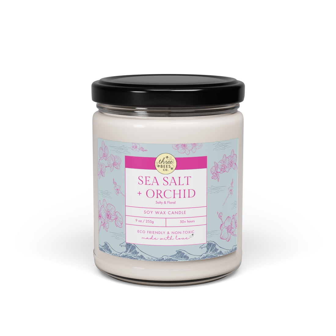 Three Bees Scented Soy Candle - 9oz