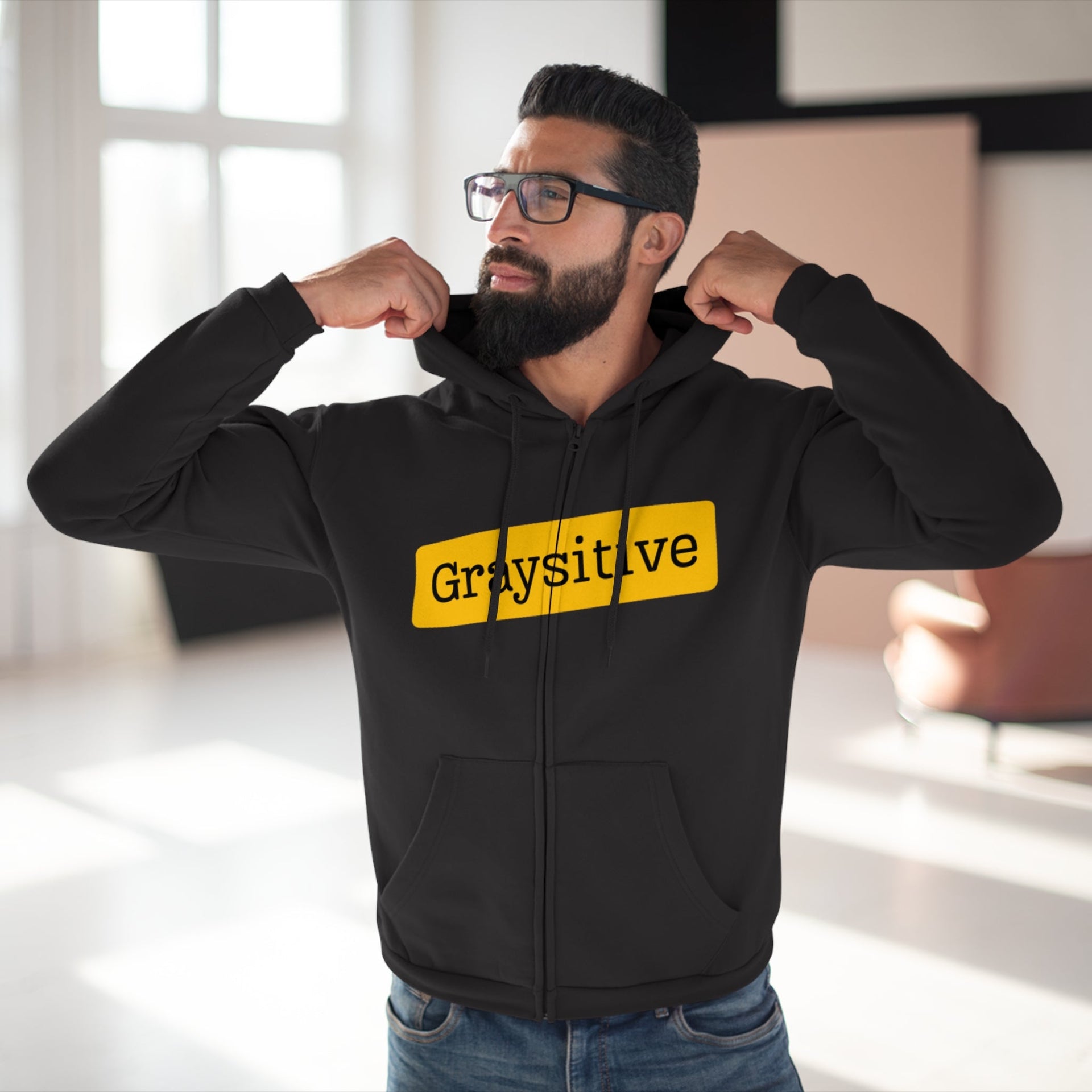Unisex Hooded Zip Sweatshirt - Streetwear Knit Essential