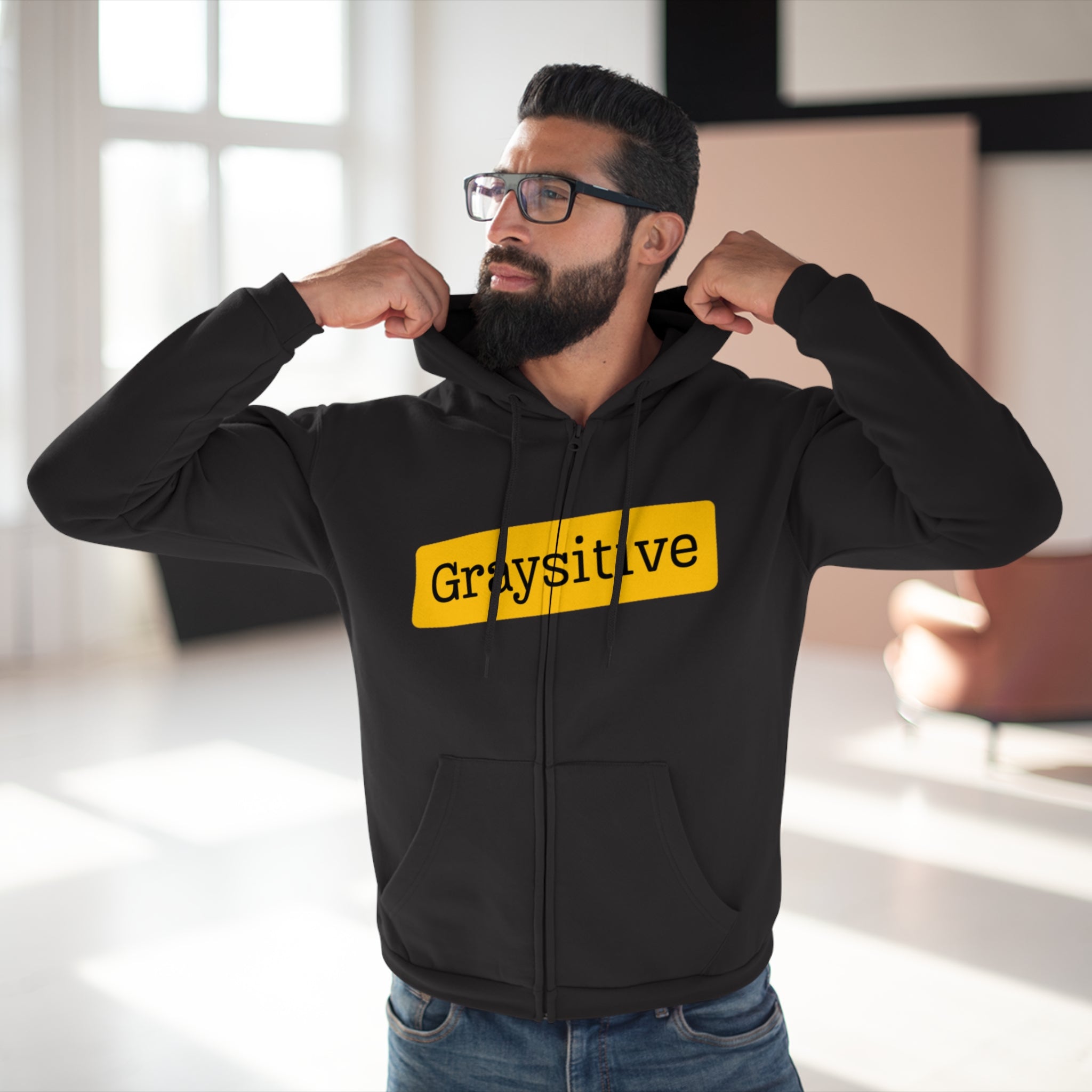 Unisex Hooded Zip Sweatshirt - Streetwear Knit Essential