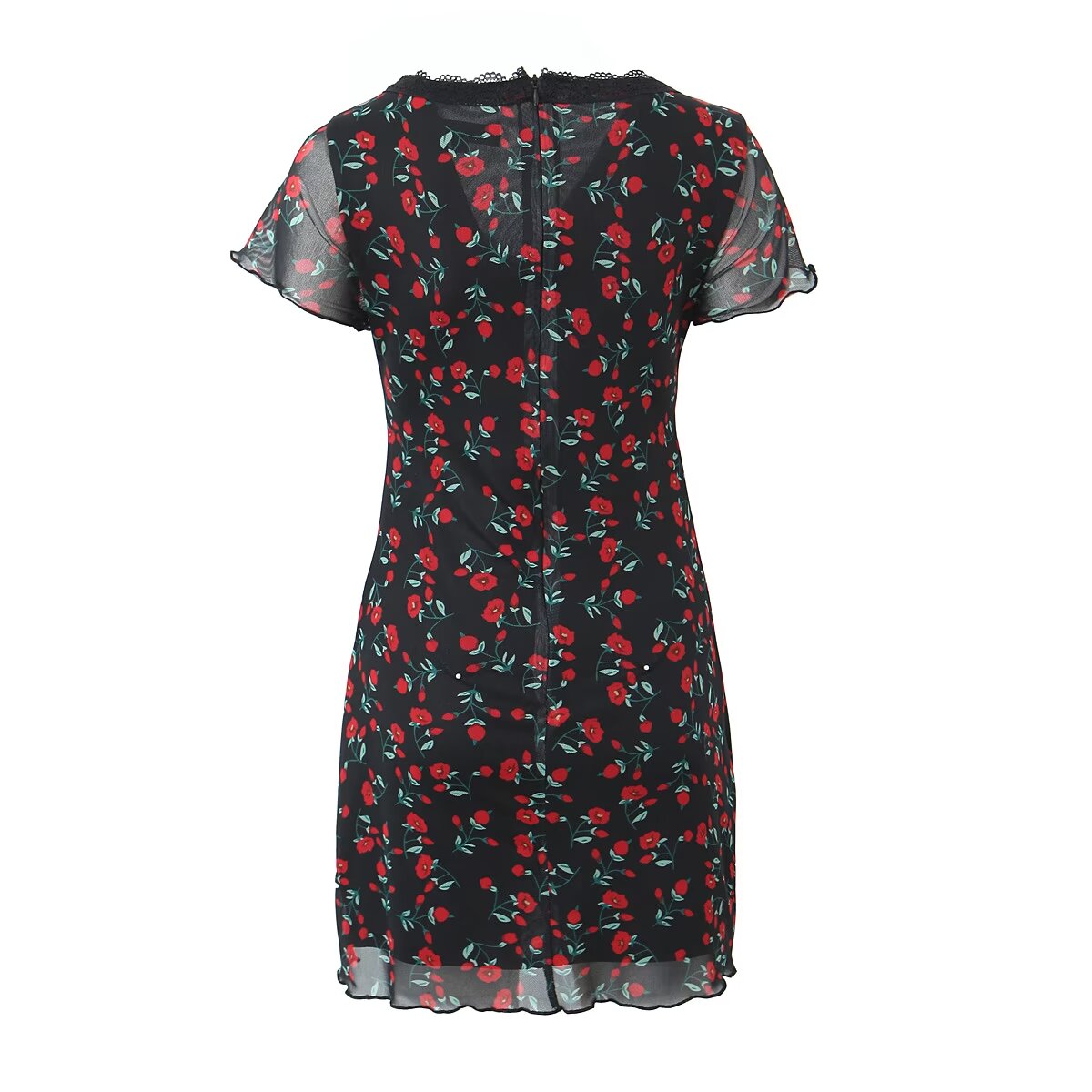 Summer V neck Sexy Print Dress Wishy Hip Dress