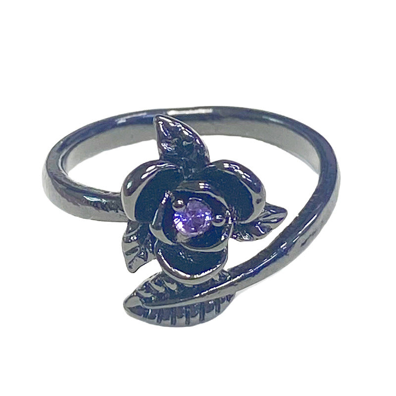 Open Ring With Petals Wrapped Around Minimalist Instagram Style