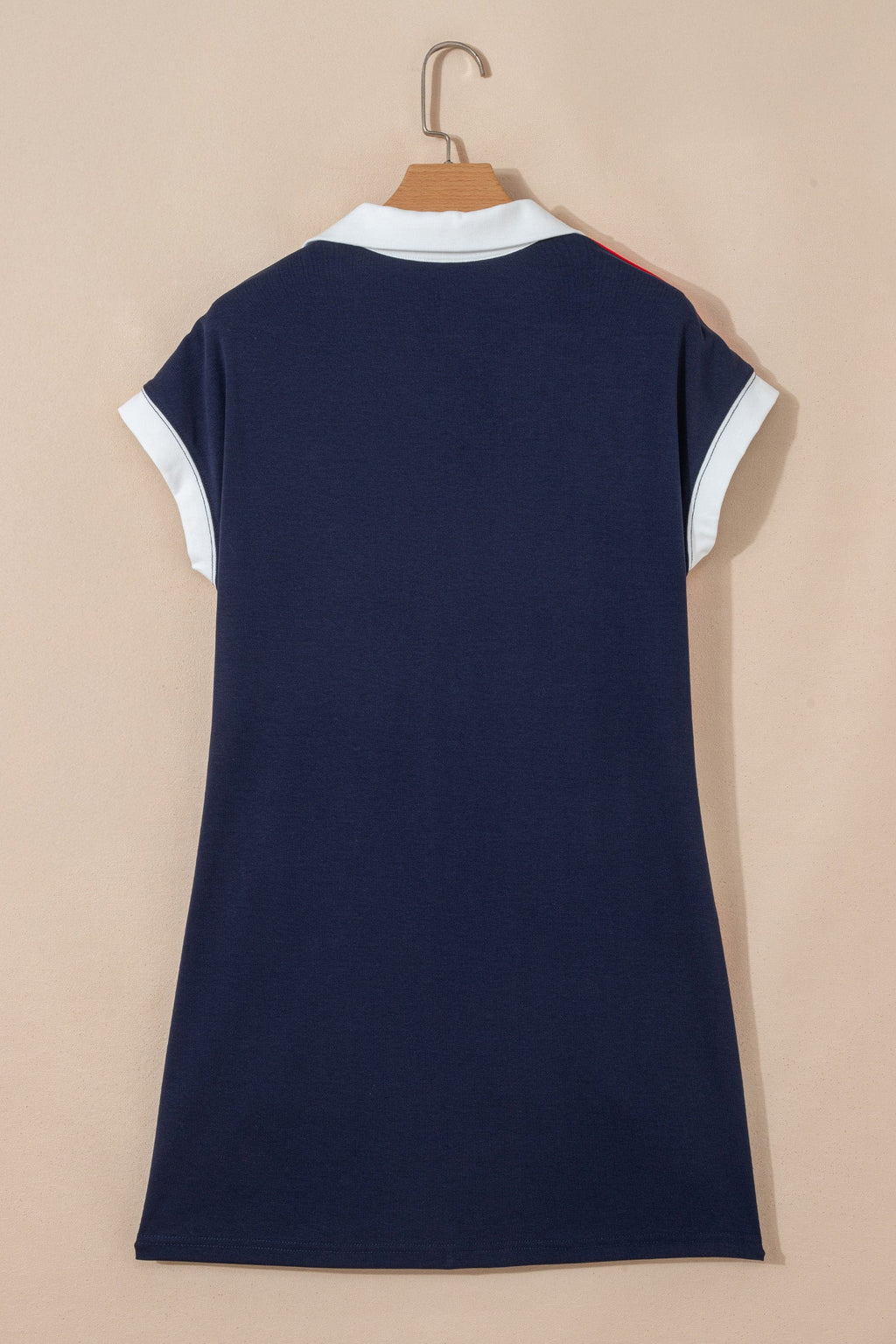 Mallory Up Collared Striped T-Shirt Dress