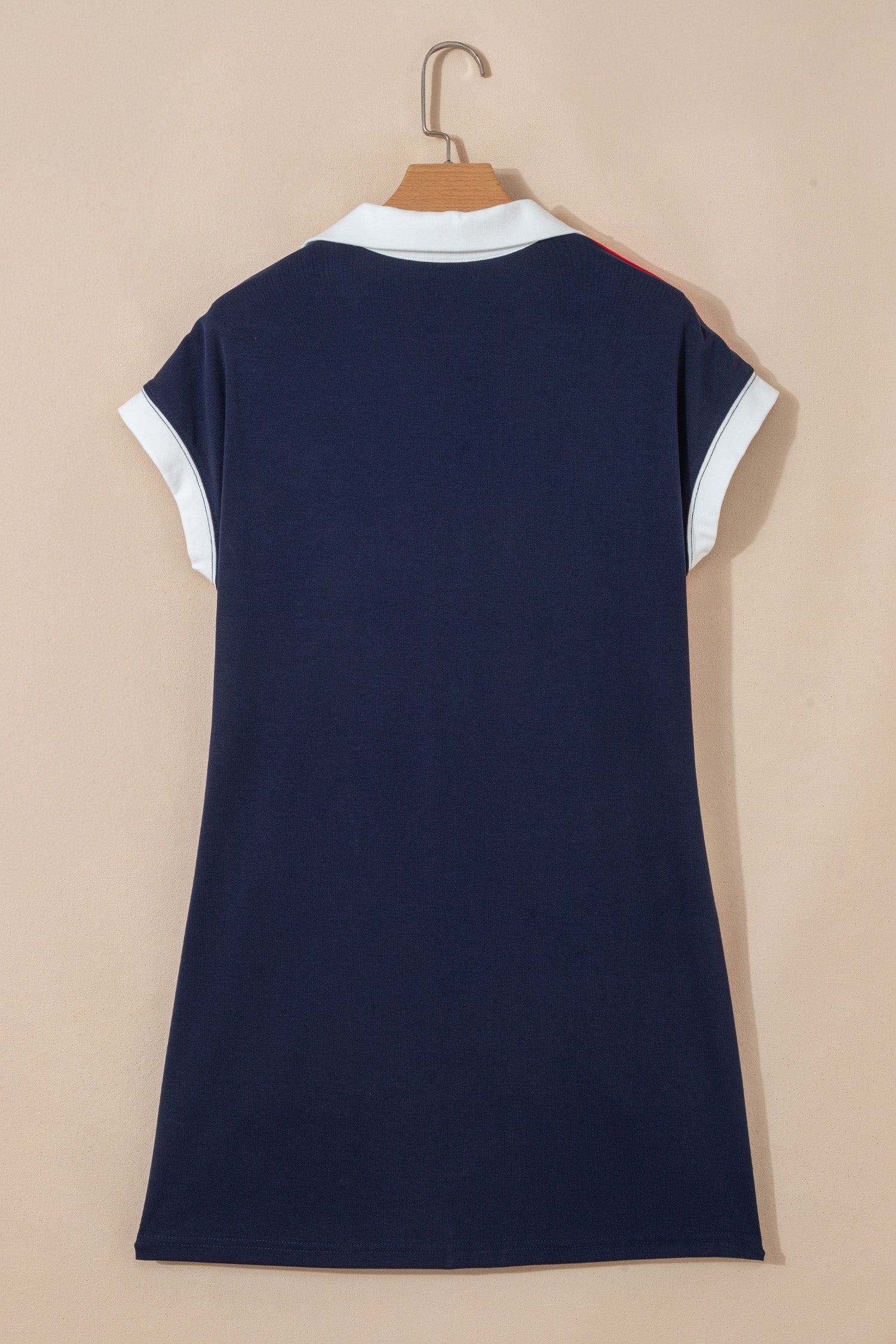 Mallory Up Collared Striped T-Shirt Dress