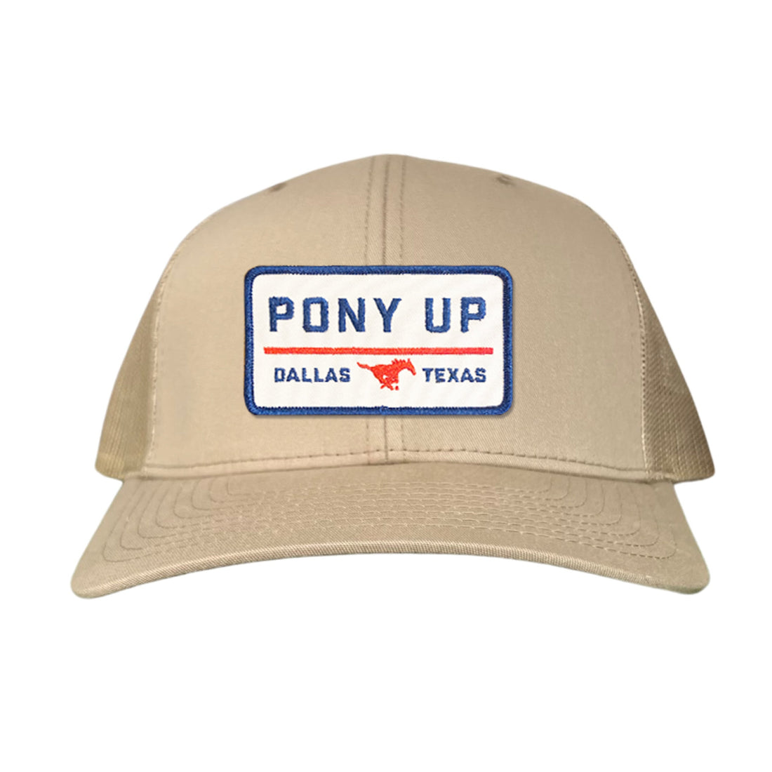 SMU Pony Up Rectangle Patch Mesh Snapback Hat