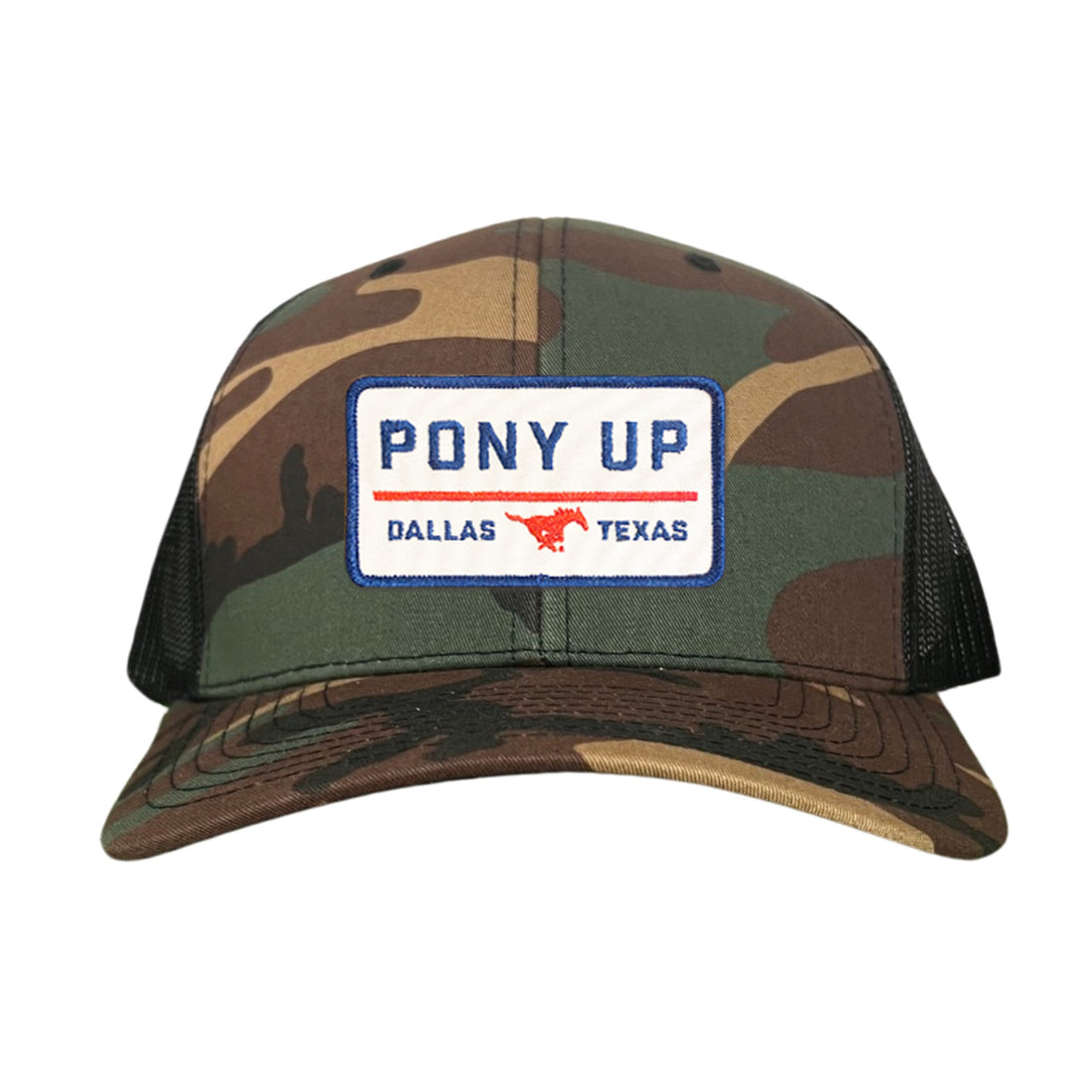 SMU Pony Up Rectangle Patch Mesh Snapback Hat